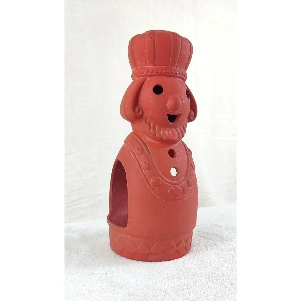 Terracotta Figural Candle Holder Pottery Tea Light VTG 70s Danish Modern Japan